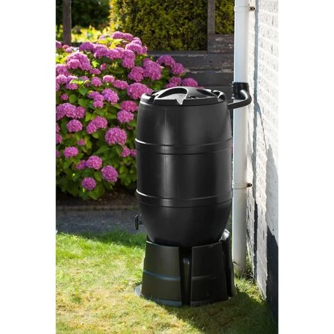 Nature Récupérateur D'eau De Pluie 120 L 51x81 Cm Noir - Noir 4 Nature Récupérateur D'eau De Pluie 120 L 51x81 Cm Noir - Noir – Image 2