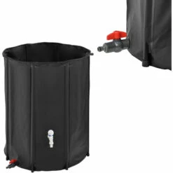 Récupérateur D'eau Réservoir D'eau Inoxydable Et Résistant Aux UV 500 L 80 X 98 Cm [casa.pro] -Promos Récupération Magasin 16436546 2