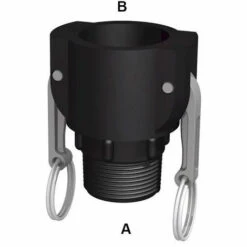 CPP Raccord Camlock Femelle - Fileté Male BSP En Polypropylène - 1/2''