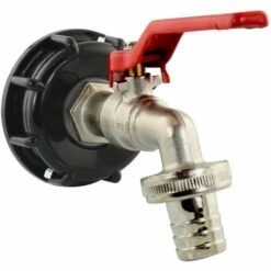 Raccord Robinet En Laiton Chromé Avec Sortie Cannelé Pour Cuve IBC 3/4" - 20x27 - INTERPLAST -Promos Récupération Magasin 19923037 3