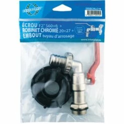 Raccord Robinet En Laiton Chromé Avec Sortie Cannelé Pour Cuve IBC 3/4" - 20x27 - INTERPLAST -Promos Récupération Magasin 19923037 5