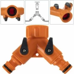 PrimeMatik - Tuyau De Dérivation à Connexion Rapide En "Y" Pour Robinet 3/4" -Promos Récupération Magasin 22652286 2