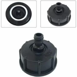 TOOLOFLIFEÂ 1pc Raccord/Bouchon S60x6 Mamelon Raccord Rapide Et Joints Avec Embout Sortie Droite Annelé Pour Cuve 1000 Litres IBC (1/2") 8 TOOLOFLIFEÂ 1pc Raccord/Bouchon S60x6 Mamelon Raccord Rapide Et Joints Avec Embout Sortie Droite Annelé Pour Cuve 1000 Litres IBC (1/2") -Promos Récupération Magasin 22796335 2