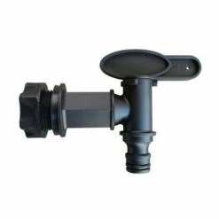 BELLIJARDIN Robinet Pour Récupérateur D'eau Rond à Poser 200 Et 500 Litres 20 X 27