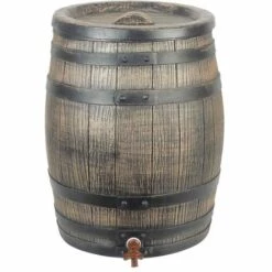 TRUE DEAL Nature Récupérateur D'eau Avec Aspect De Bois 50 L 38x49,5 Cm Marron