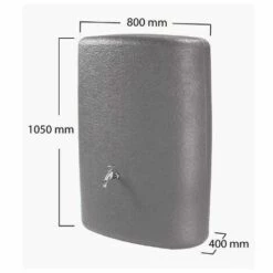 SUINGA Réservoir Extérieur Design 275 Litres 80x40x105 Cm Gris -Promos Récupération Magasin 27212954 4