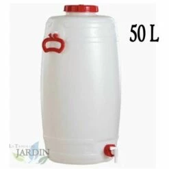 SUINGA Fût En Polyéthylène Alimentaire 50 Litres Pour Liquides Et Boissons