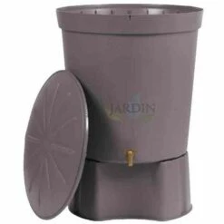 SUINGA Réservoir D'eau De Pluie 300 Litres Gris + Base