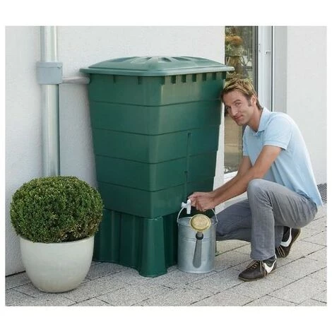 SUINGA Réservoir D'eau De Pluie Rectangulaire 200 Litres + Base 4 SUINGA Réservoir D'eau De Pluie Rectangulaire 200 Litres + Base – Image 2