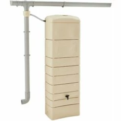 ALICE'S GARDEN Récupérateur D'eau Mural Chastang 300L Beige Avec Kit Raccord Chéneau Inclus