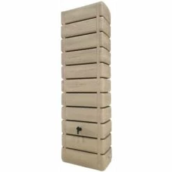 ALICE'S GARDEN Récupérateur D'eau Mural Grandval 300L Imitation Bois Beige Avec Kit Raccord Chéneau Inclus - Beige
