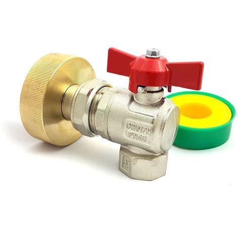 MULTITANKS Raccord S60x6 En Laiton Avec Robinet Laiton En équerre Femelle 3/4 Pouce - 3/4'' BSP 3 MULTITANKS Raccord S60x6 En Laiton Avec Robinet Laiton En équerre Femelle 3/4 Pouce - 3/4'' BSP