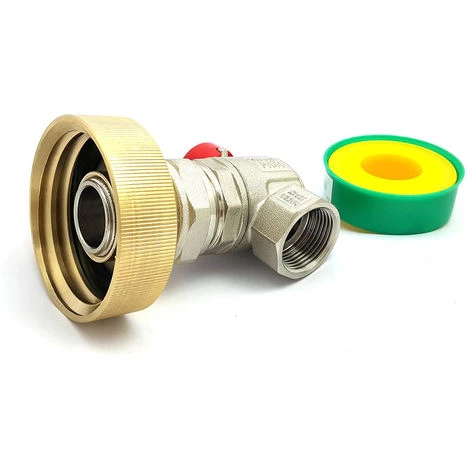 MULTITANKS Raccord S60x6 En Laiton Avec Robinet Laiton En équerre Femelle 3/4 Pouce - 3/4'' BSP 5 MULTITANKS Raccord S60x6 En Laiton Avec Robinet Laiton En équerre Femelle 3/4 Pouce - 3/4'' BSP – Image 3