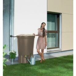 GARANTIA Récupérateur D'eau Aérien GARANTIA Cylindrique Taupe , 300 L -Promos Récupération Magasin 35173723 3