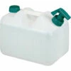 Relaxdays Bidon D’eau Avec Robinet, 10 Litres, Plastique Sans BPA, Couvercle, Poignée, Réservoir, Blanc/vert