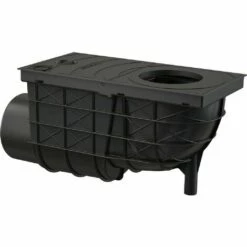 ALCAPLAST Bac De Récupération D'eau De Pluie Pour Tuyaux De Descente 300/155/110 Horizontal Noir AGV3