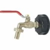 TRIOMPHE 1000L Robinet Recuperateur Eau De Pluie, Adaptateur De Réservoir D'eau 1/2" Double Robinet Recuperateur Eau De Pluie,Robinet En Laiton Fabriqué Filetage Gros 60 Mm (1pc)
