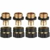 TRIOMPHE Filetage De 3/4 "GHT Fil D'aluminium Tuyau D'aluminium Connecteur Rapide Mâle Et Femelle Valeur De Valeur - NO-Fu Veaks Tuyaux D'eau Remise Rapide, 4 Set, Avec 4 Rondelles Supplémentaires