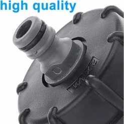 ECHOO Adaptateur De Tuyau De Petit Mamelon 4 Points, Accessoires D'adaptateur De Tonne Chimique Pour Baril IBC, Adaptateur De Sortie IBC 1/2 "1Pièce (Plastique, Noir) -Promos Récupération Magasin 37995295 3