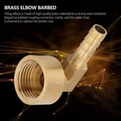 TRIOMPHE Raccord à Ailettes En Laiton Filetage Femelle Coude à 90 Degrés Tuyau Coudé En Laiton Adaptateur Raccord D'articulation Raccord G1 / 2 Air / Eau / Combustible / Huile / Gaz Inertes(10mm) -Promos Récupération Magasin 40103655 5