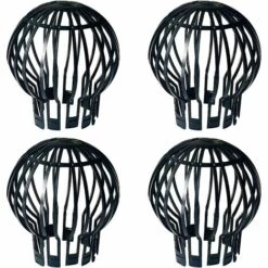 GUAZHUNIFR Filtres à Gouttière, 4 Pièces , Protege Gouttiere, Fabriqué En Plastique, Durable, Antirouille, Drainage Lisse, Adapté Pour Gouttière, Drainage De Toit (noir, 5,7 X 4,9 X 1,7 Pouce)