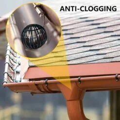 GUAZHUNIFR Filtres à Gouttière, 4 Pièces , Protege Gouttiere, Fabriqué En Plastique, Durable, Antirouille, Drainage Lisse, Adapté Pour Gouttière, Drainage De Toit (noir, 5,7 X 4,9 X 1,7 Pouce) -Promos Récupération Magasin 41869153 3