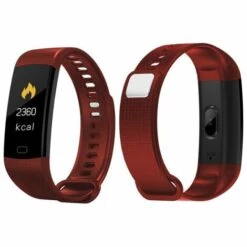 Montre Connectée Smartek HRB-10AR Smartband Montre Intelligente Bracelet D'activité Pour Moniteur De Santé IP67 Rouge - Rouge
