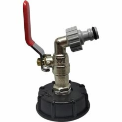 ALMI Robinet Cuve 1000L,Robinet Pour IBC Robinet Recuperateur Eau De Pluie Adaptateur De Cuve Robinet,Adaptateur De Réservoir De Vidange,Robinet En Laiton Fabriqué En PP Filetage Gros 60 Mm (Red 1/2") -Promos Récupération Magasin 43006296 3