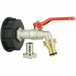 MULTICUVES Raccord Cuve Eau S60X6 - Robinet ECO Laiton 15 Mm + Nez 20x27