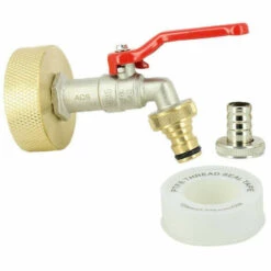 MULTICUVES Raccord S60X6 Laiton - Robinet ECO Laiton 15 Mm + Nez 20x27