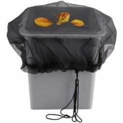Housse De Protection En Maille Pour Tonneaux De Pluie Avec Cordon De Serrage, Filet De Protection Contre Les Moustiques Pour L'extérieur De Jardin, Seaux De Pluie, Tonneaux De Feuilles 95CM Fontainebleau Noir -Promos Récupération Magasin 47743027 3
