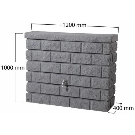 GRAF® Graf Cuve Décorative MUR ROCKY - 400L - Gris Granite 6 GRAF® Graf Cuve Décorative MUR ROCKY - 400L - Gris Granite – Image 4