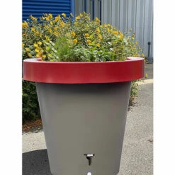 PLAST'UP ROTOMOULAGE CARRE DE PLANTATION RECUPERATEUR EAU DE PLUIE AERIEN LLUVIA 420L-Taupe Rouge-100cm - Taupe Rouge -Promos Récupération Magasin 52050549 2
