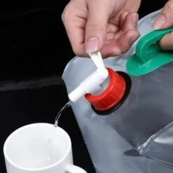 Bidon D'eau Réservoir D'eau Portable Pliable PVC Grande Capacité Pour Camping D'escalade Extérieur Hurricane Flood Tremblement De Terre Les Urgences - 20L，Fontainebleau -Promos Récupération Magasin 52531073 4