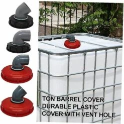 LITZEE Couvercle En Plastique De Canon De Tonne 163mm 90 Degré Eau De Pluie Couvercle De Couvercle De Couvercle De Couvercle De Couvercle De Couvercle De Chapeau De Chapeau Noir, Tuyau De Jardin -Promos Récupération Magasin 54682587 4