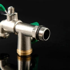 TINOR Robinet Haut De Gamme Avec Double Sortie, Robinet De Soutirage 1/2" X3/4" X3/4" – Résistant à La Rouille Et Au Gel Avec 2 Raccordements Tuyaux Pour Jardin, Machine à Laver Ou Citernes. -Promos Récupération Magasin 55018682 4