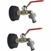 TINOR Robinet Cuve 1000L S60X6 IBC Raccord Robinet Avec Raccord De Tuyau 1/2" , Adaptateur De Réservoir De Vidange, Pour Robinet De Jardin, Pour D'adaptateur De Cuve (2 Pièces) -Promos Récupération Magasin 55018729 1
