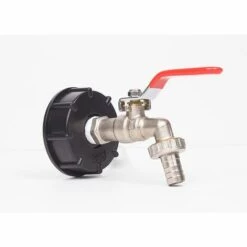 ENLENK Robinet Cuve 1000L Robinet Recuperateur Eau De Pluie, Adaptateur De Réservoir D'eau IBC 1/2" Double Robinet Recuperateur Eau De Pluie,Robinet En Laiton Fabriqué En PP Filetage Gros 60 Mm (3pcs) -Promos Récupération Magasin 55768688 3