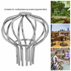 CHANCEY Tuyau De Descente Garde-Gouttière Ballon Filtre Crépine Acier Inoxydable Extérieur Toit Filtre Net Argent (50 Tubes),SEMAket,argent -Promos Récupération Magasin 56094555 5