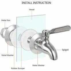 BARES Remplacement De Robinet De Distributeur De Boissons,Robinet De Tonneau Du Vin Et De La Bière Ou De Boisson En Acier Inoxydable, Inusable,16mm Robinet De Rechange Pour Distributeur 11 BARES Remplacement De Robinet De Distributeur De Boissons,Robinet De Tonneau Du Vin Et De La Bière Ou De Boisson En Acier Inoxydable, Inusable,16mm Robinet De Rechange Pour Distributeur -Promos Récupération Magasin 56837705 5