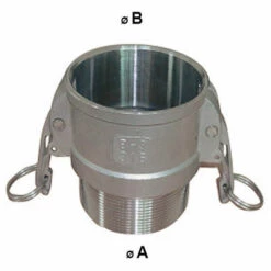 MULTITANKS Raccord Camlock Femelle - Embout Fileté Male En Aluminium - Type B - Ø A: 2''1/2____Ø B: 2''1/2 -Promos Récupération Magasin 5705323 2