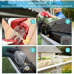 GUAZHUNIFR 4 Filtres De Gouttière En Aluminium Flexible Diamètre 8cm Grille Grillage Stop Feuille Crapaudine Crépine Pare Feuille Cache Gouttière Pour Protéger Gouttière Contre Les Feuilles Toiture.Gu.B/bon -Promos Récupération Magasin 57120269 4