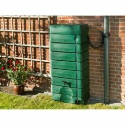 NATURE Récupérateur D'eau Tonneau Forme Murale 320 Litres - Vert -Promos Récupération Magasin 5726943 2