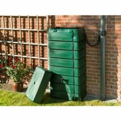 NATURE Récupérateur D'eau Tonneau Forme Murale 320 Litres - Vert -Promos Récupération Magasin 5726943 3