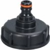 FONTAINEBLEAU Adaptateur De Réservoir IBC, Couvercle De Réservoir De Stockage à Gros Fil S60x6, Adaptateur De Robinet D'eau 1/2 " Fonepro Noir -Promos Récupération Magasin 57582085 1