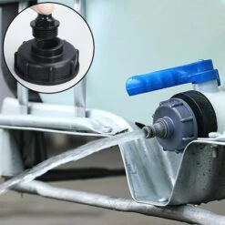 FONTAINEBLEAU Adaptateur De Réservoir IBC, Couvercle De Réservoir De Stockage à Gros Fil S60x6, Adaptateur De Robinet D'eau 1/2 " Fonepro Noir -Promos Récupération Magasin 57582085 3