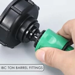 FONTAINEBLEAU Adaptateur De Réservoir IBC, Couvercle De Réservoir De Stockage à Gros Fil S60x6, Adaptateur De Robinet D'eau 1/2 " Fonepro Noir -Promos Récupération Magasin 57582085 4