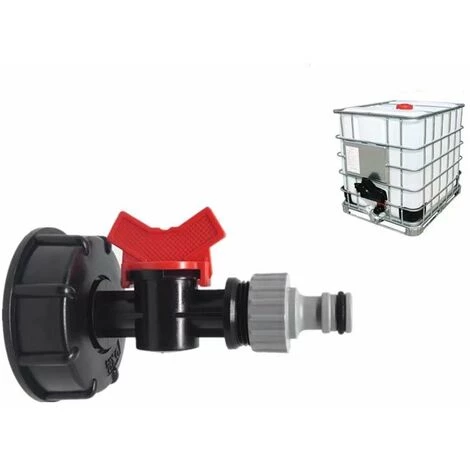 STARLIGHT SL.GT Adaptateur Pour IBC, Raccord De Sortie Pour Réservoir D'eau De Jardin Avec Robinet Et Téton S60X6 3 STARLIGHT SL.GT Adaptateur Pour IBC, Raccord De Sortie Pour Réservoir D'eau De Jardin Avec Robinet Et Téton S60X6