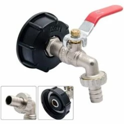 LTS FAFA Adaptateur IBC 1000 L Adaptateur De R¨¦servoir IBC Adaptateur De R¨¦servoir S60X6 Pour Robinet De Jardin En Laiton 1,27 Cm Raccord De Tuyau D'huile Carburant -Promos Récupération Magasin 58368739 3