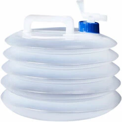 TANCYCO Récipient D'eau Pliable Portable De Grande Capacité Avec Robinet De Camping, Carafe De Stockage D'eau Pliable, Seau De Bouteille De Voyage, Bouteille D'eau Réutilisable Ultralégère Pour L'extérieur (8L)